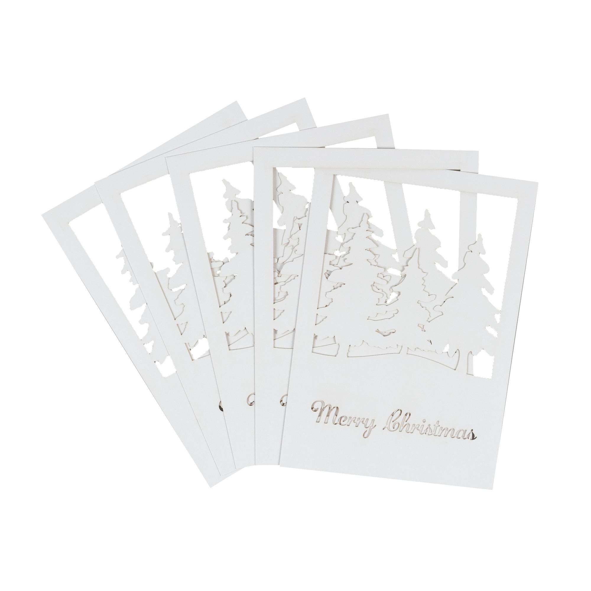 Laser Cut Christmas Tree Card Fronts 5 Pack | Hobbycraft