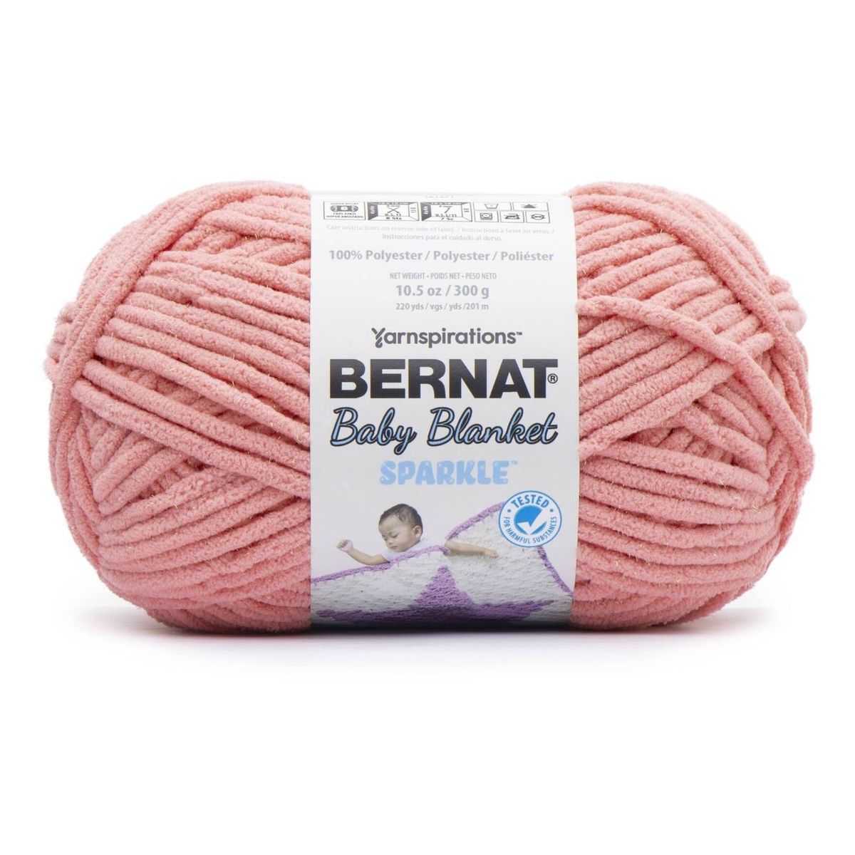 Bernat Rose Glow Baby Blanket Sparkle Yarn 300g | Hobbycraft