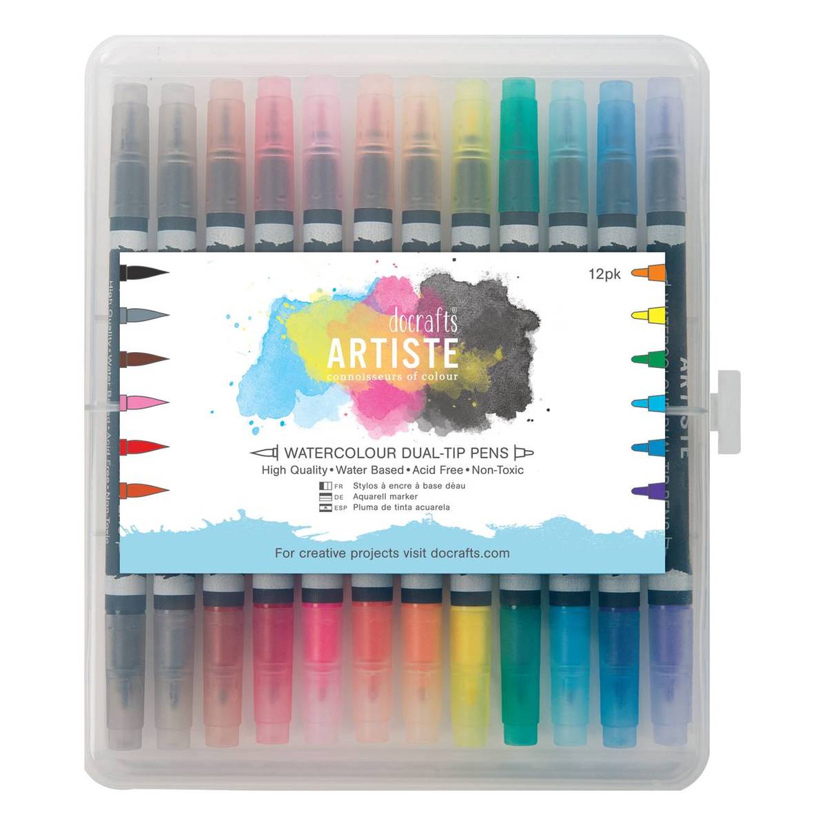 Artiste Watercolour Dual Tip Pens 12 Pack | Hobbycraft