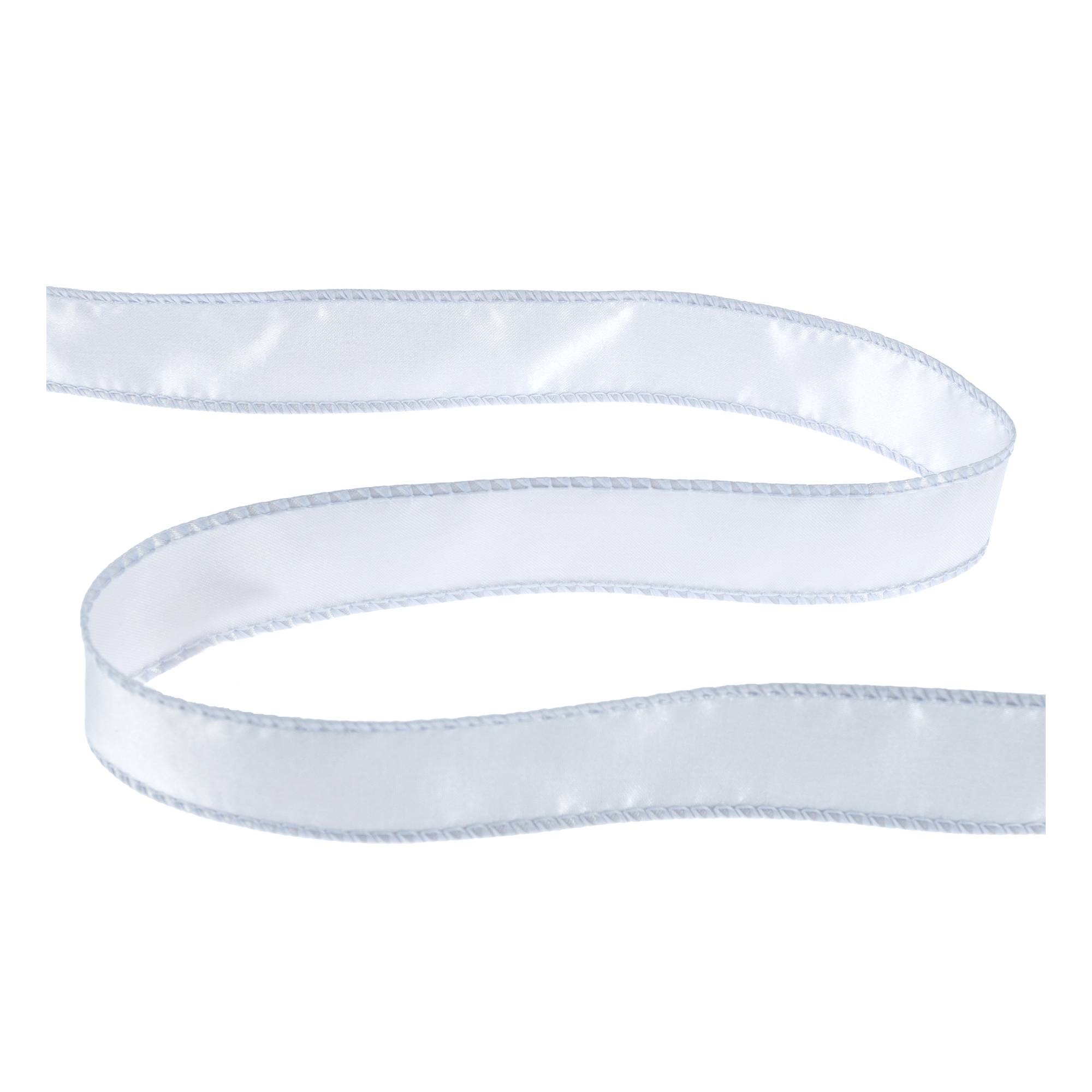 Light Silver Wire Edge Satin Ribbon 25mm x 3m | Hobbycraft