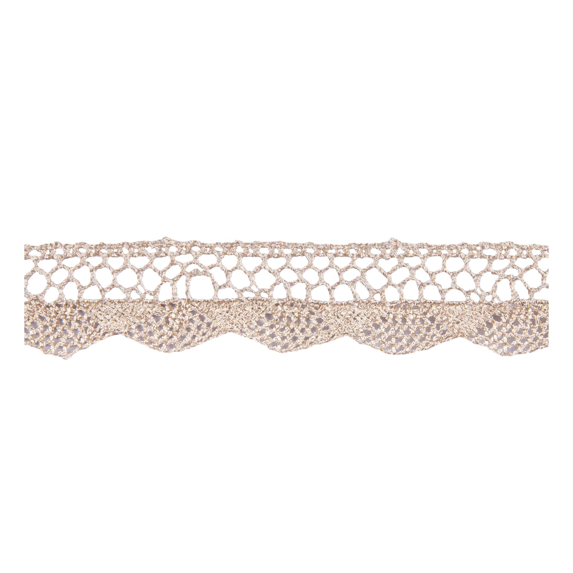 Light Gold 25mm Metallic Lace Trim by the Metre