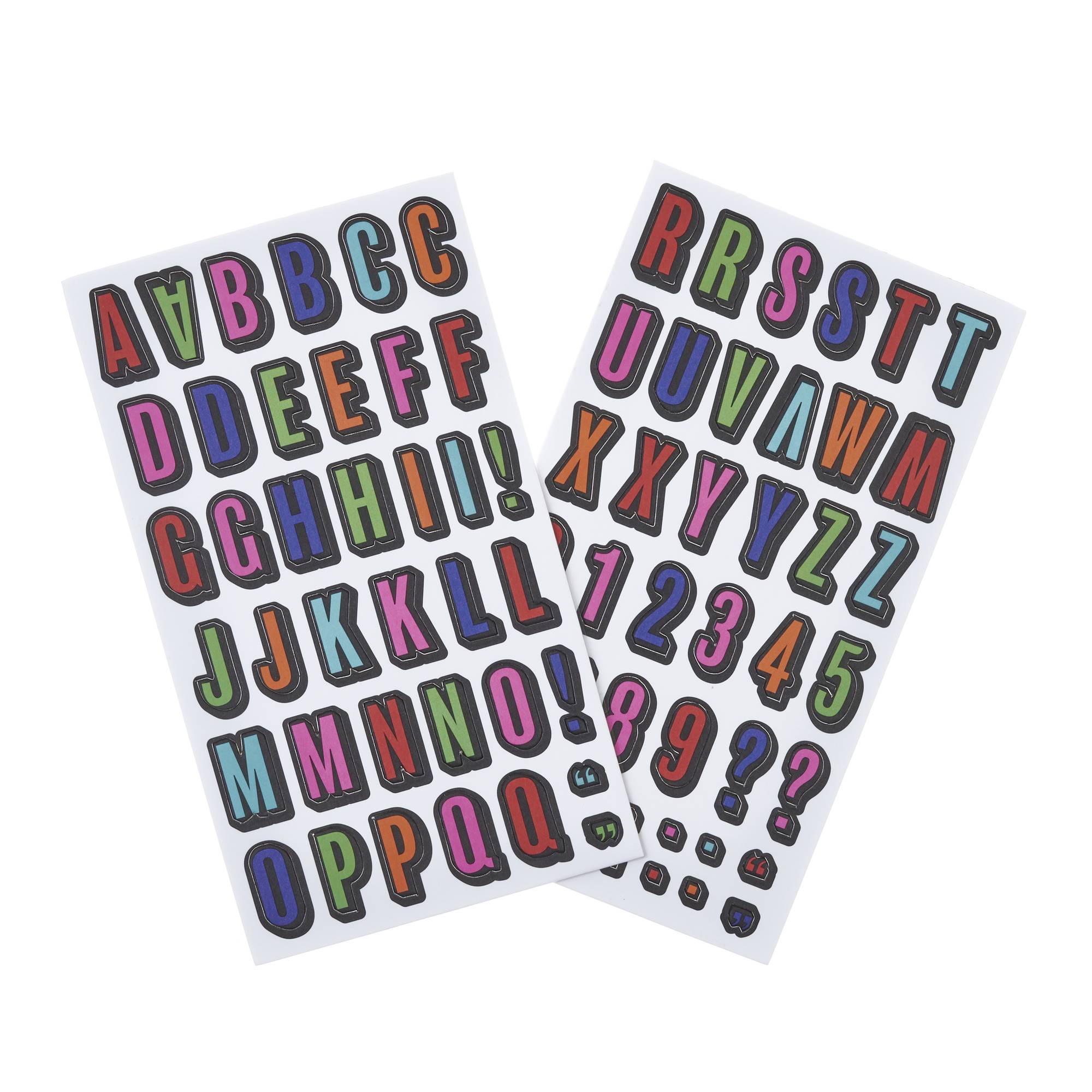 Bright Shadow Alphabet Chipboard Stickers 84 Pieces | Hobbycraft