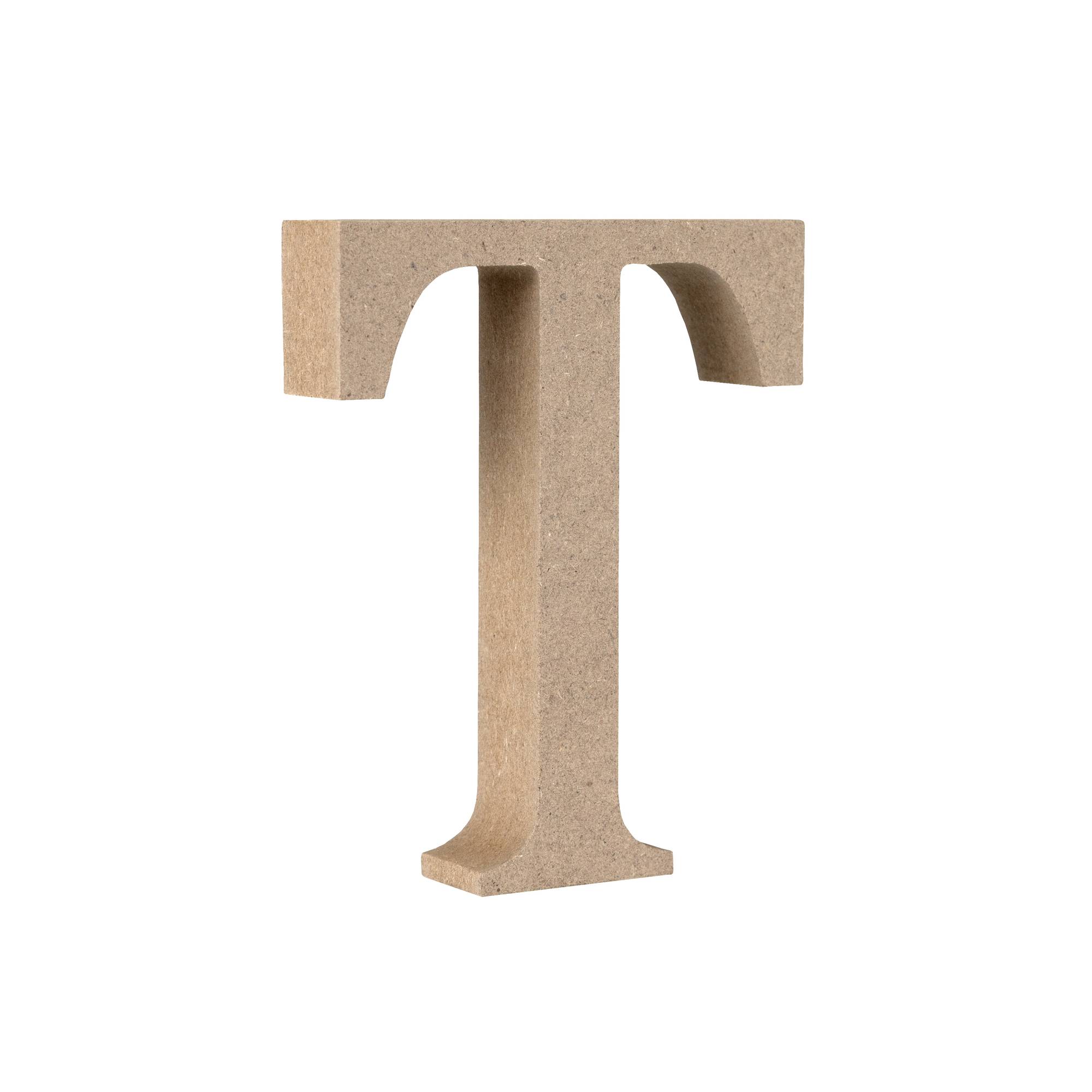 MDF Wooden Letter T 8cm | Hobbycraft