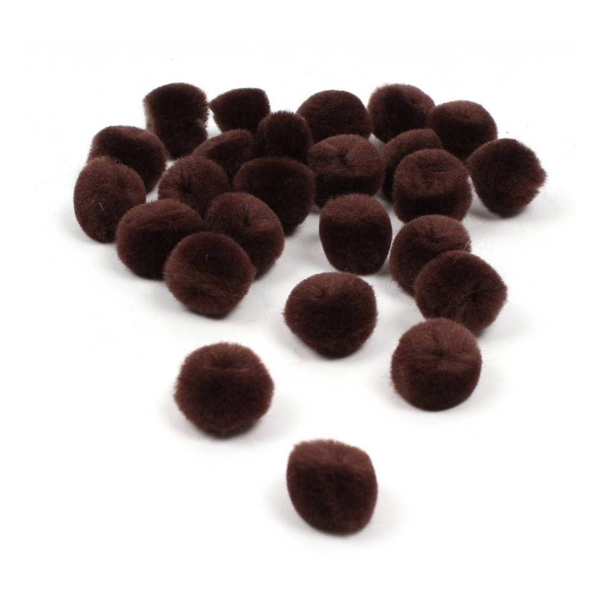 Dark Brown Pom Poms 2cm 25 Pack | Hobbycraft