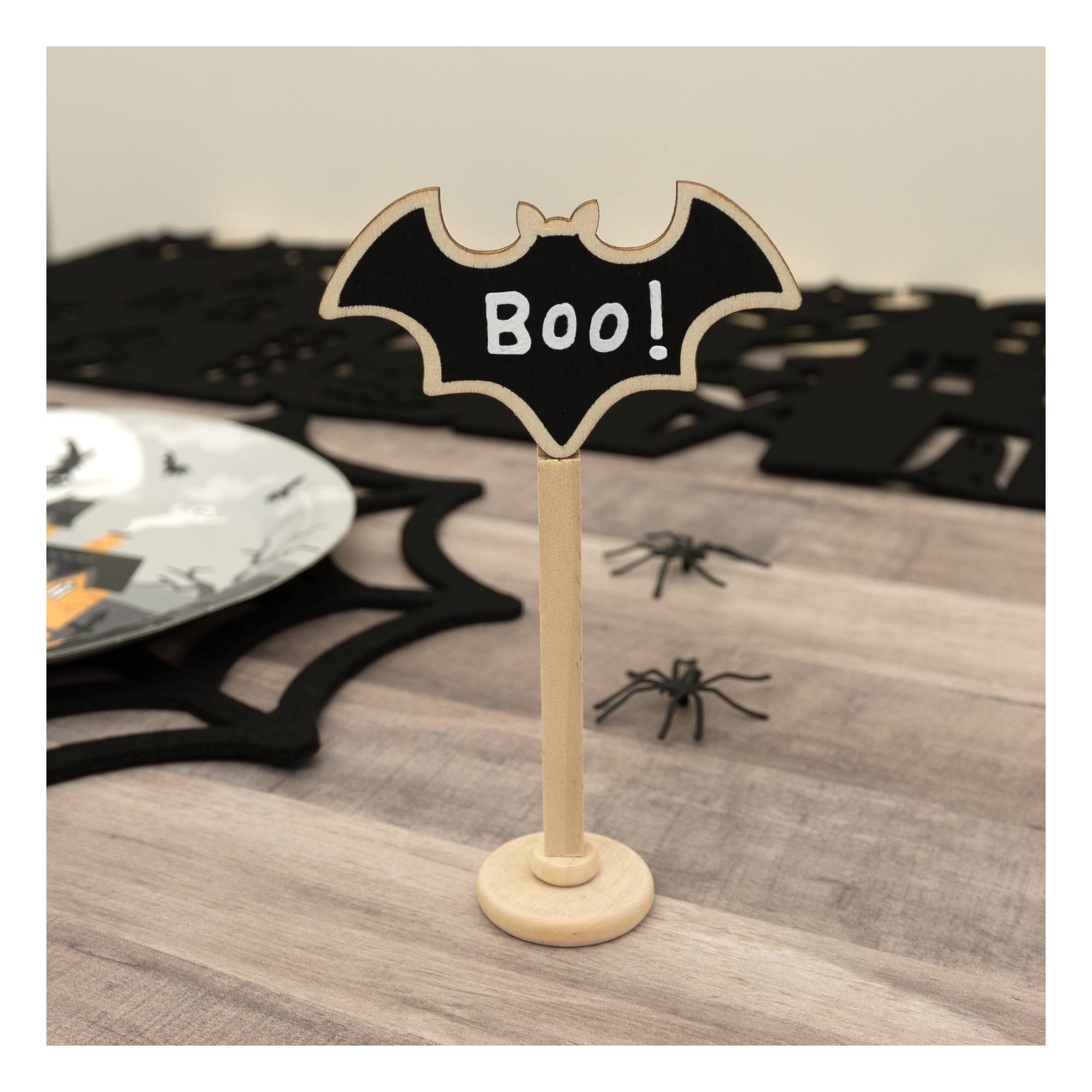 Wooden Bat Place Setting 15cm | Hobbycraft