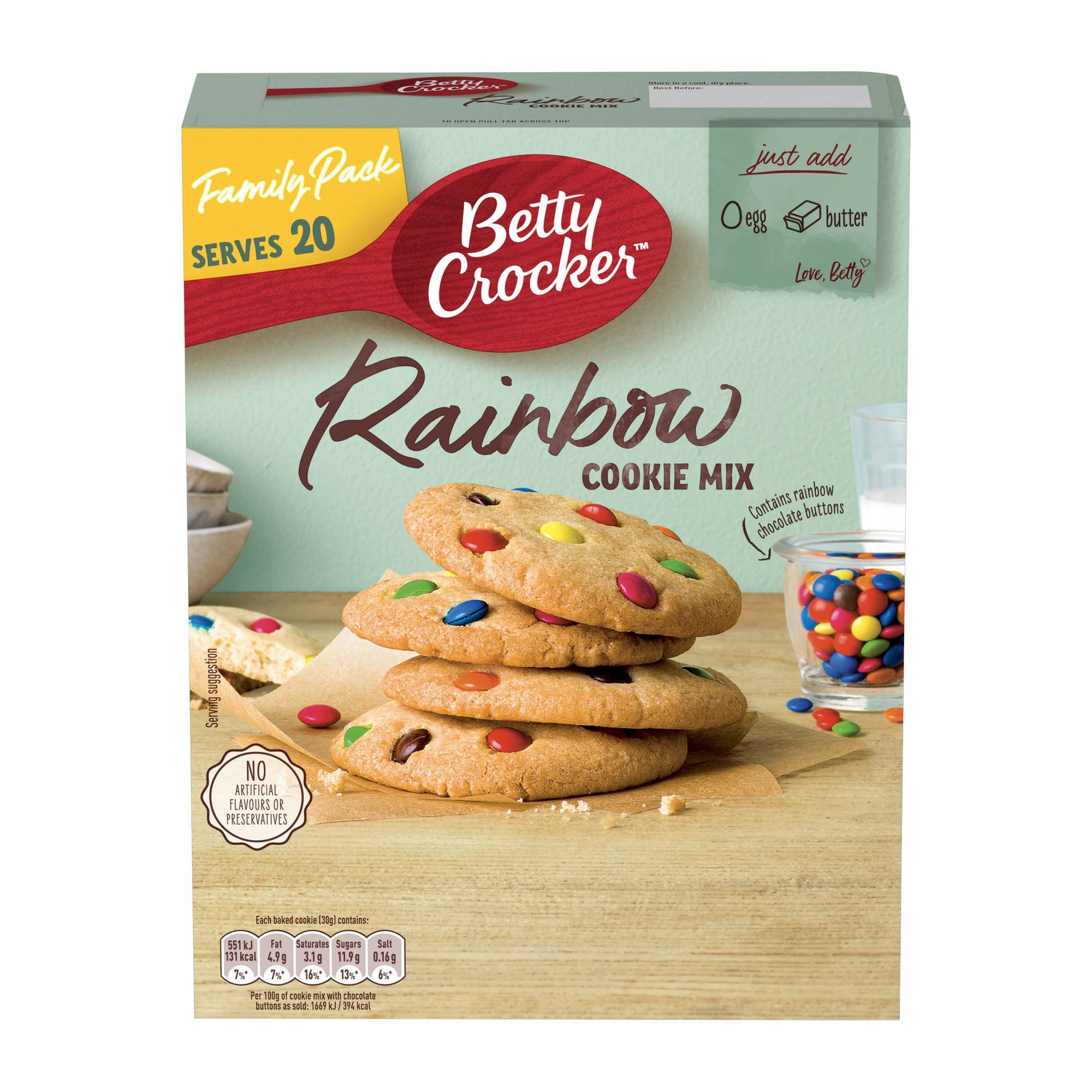 Betty Crocker Rainbow Cookie Mix 495g | Hobbycraft