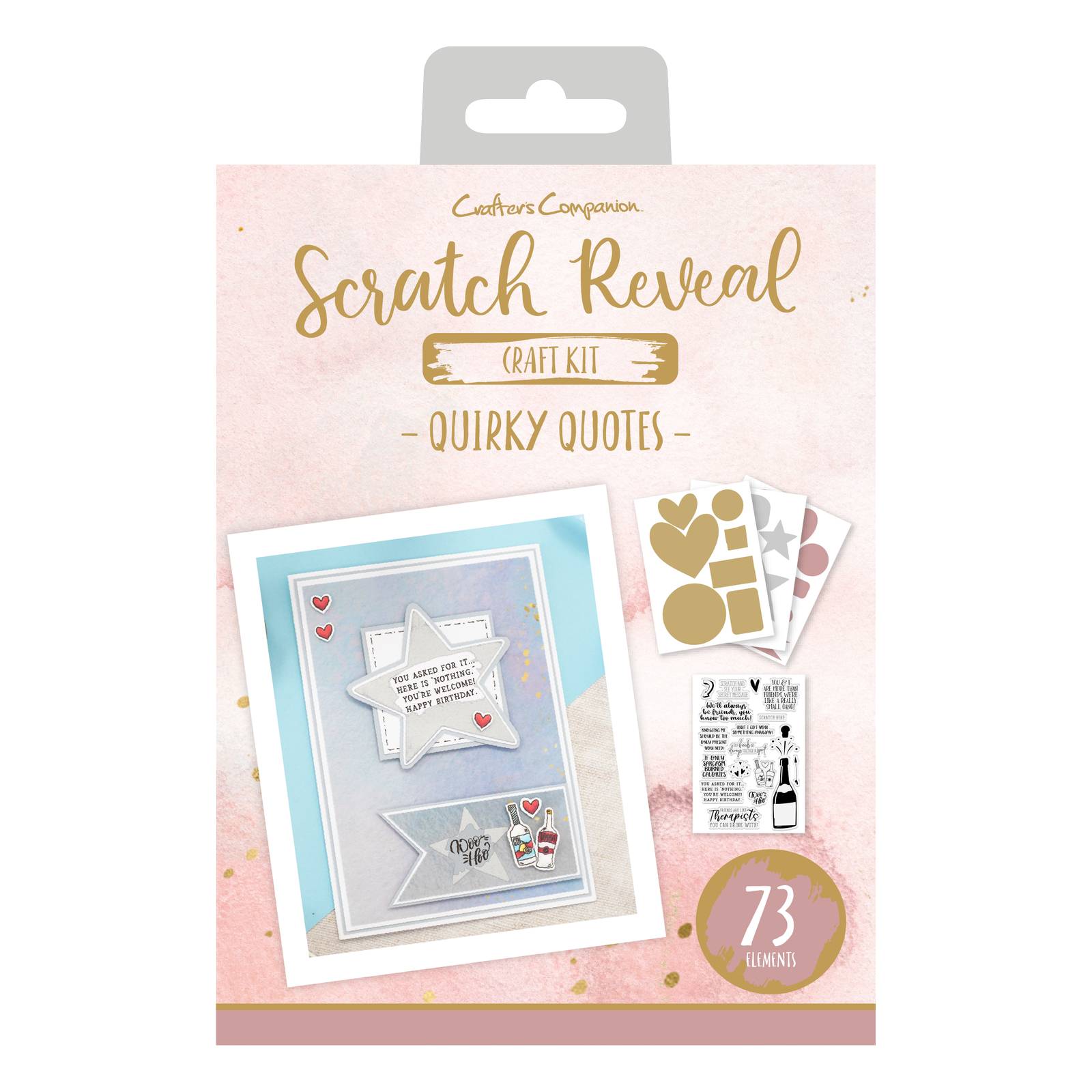 Scratch Reveal Quirky Quotes Craft Kit 73 Pieces | Hobbycraft