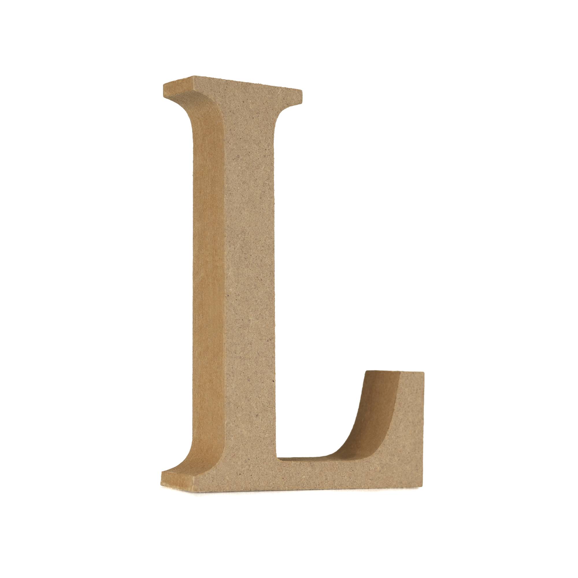 MDF Wooden Letter L 13cm | Hobbycraft