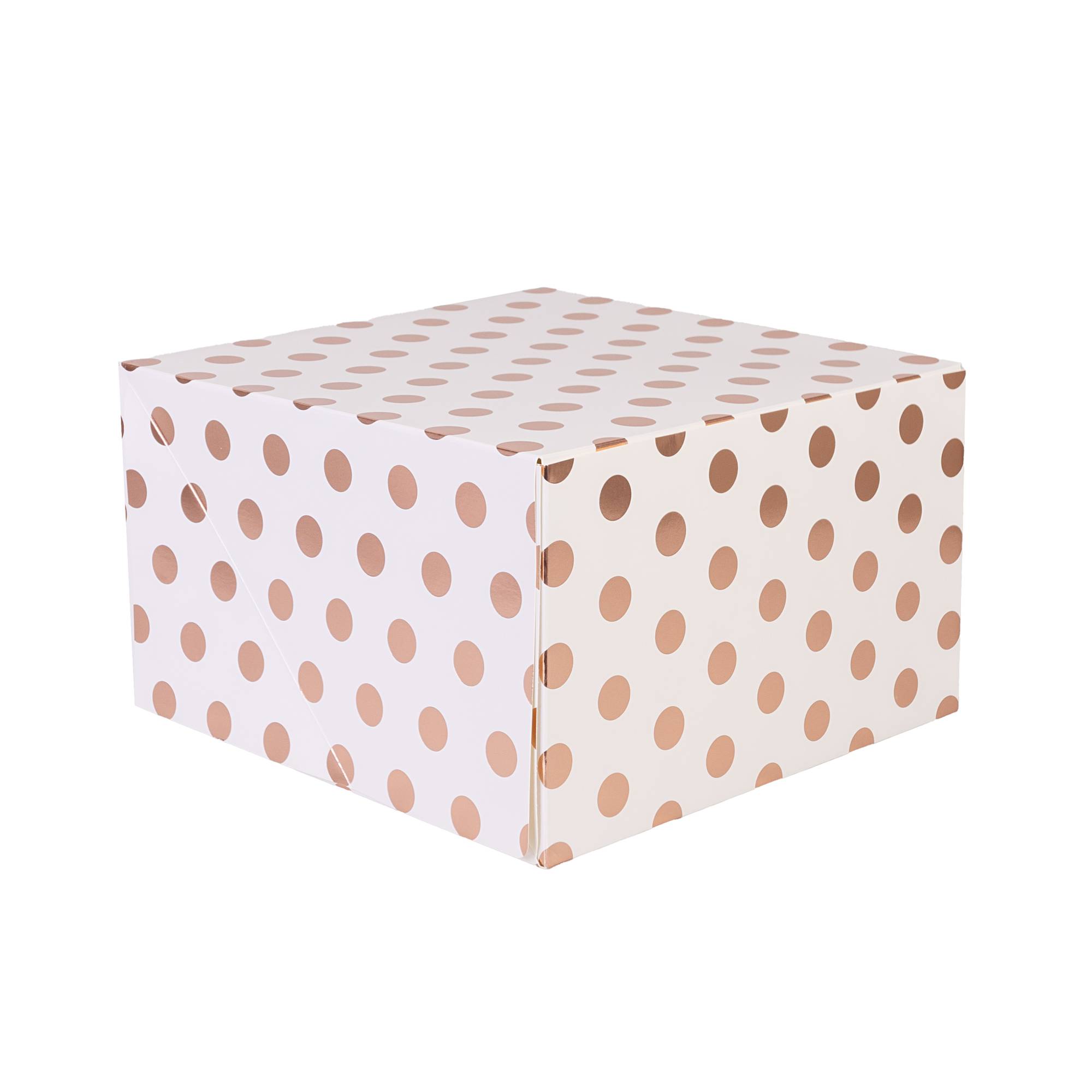 Rose Gold Polka Dot Cake Box 10 Inches 