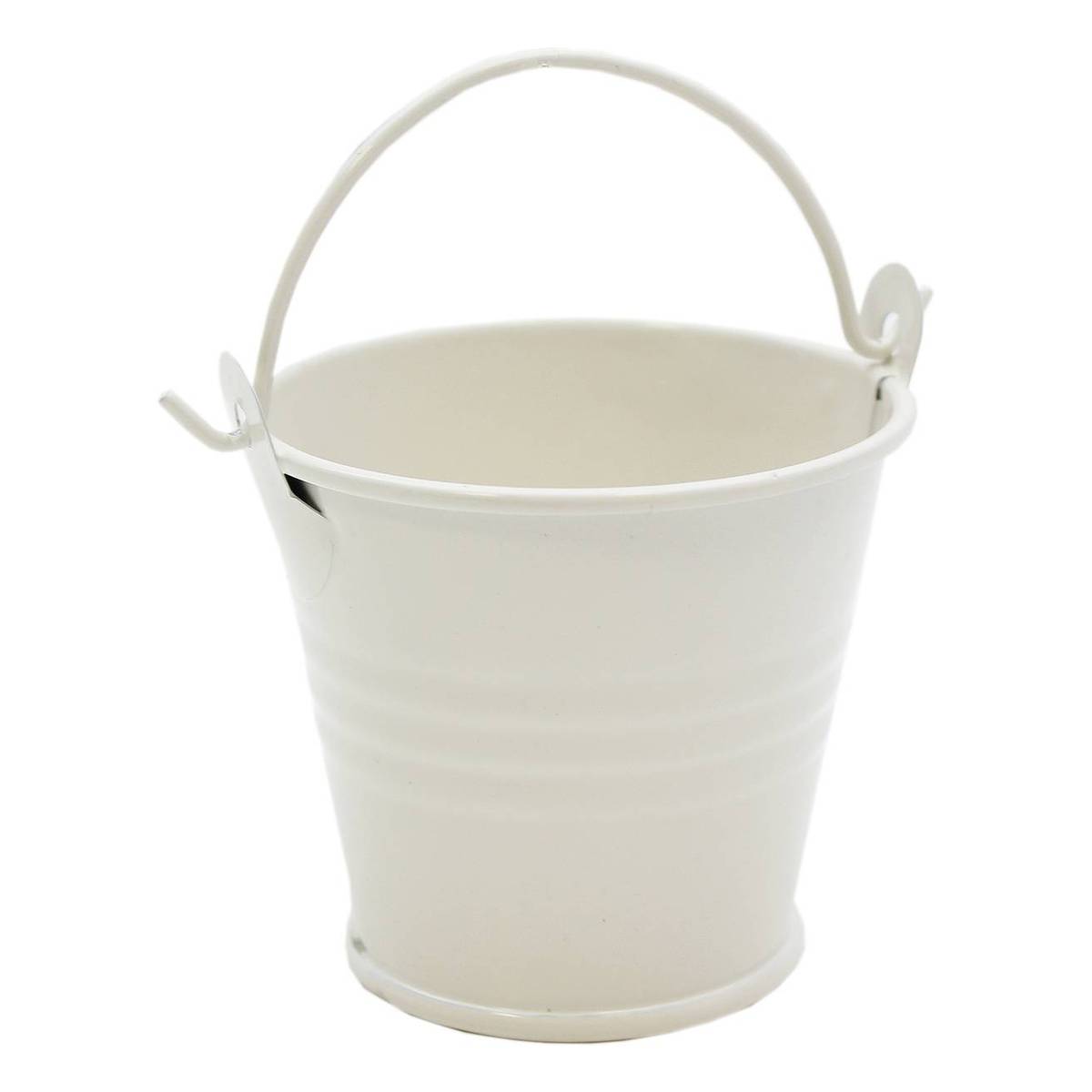 Cream Metal Bucket 5.5cm | Hobbycraft