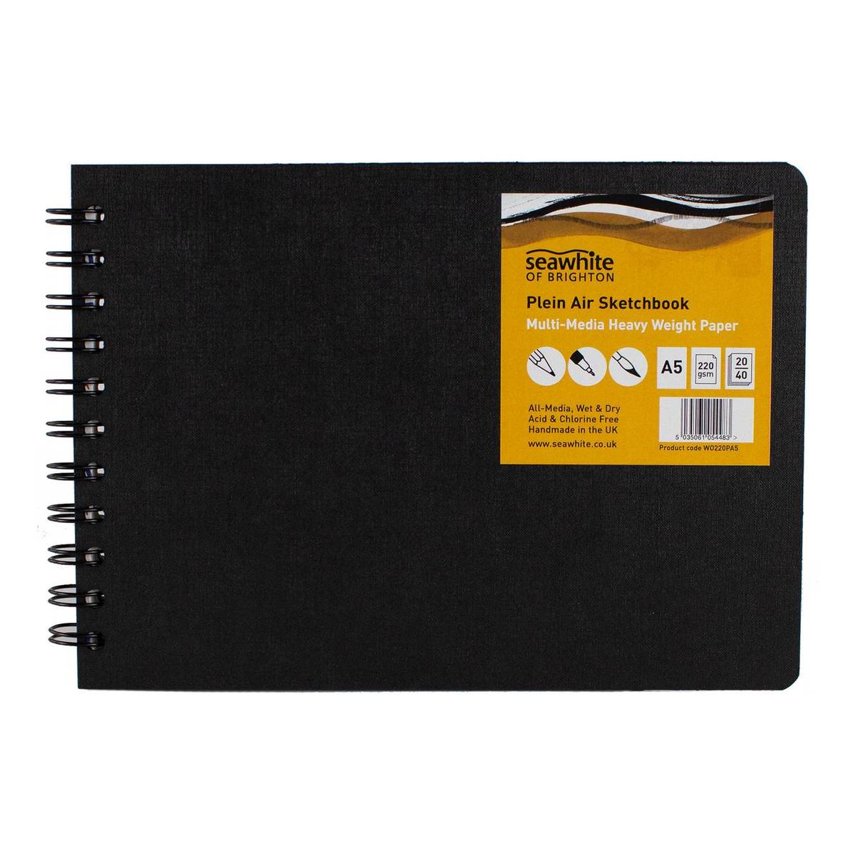 Seawhite 220gsm Plein Air Wire Bound Hardback Multi-Media Sketchbook