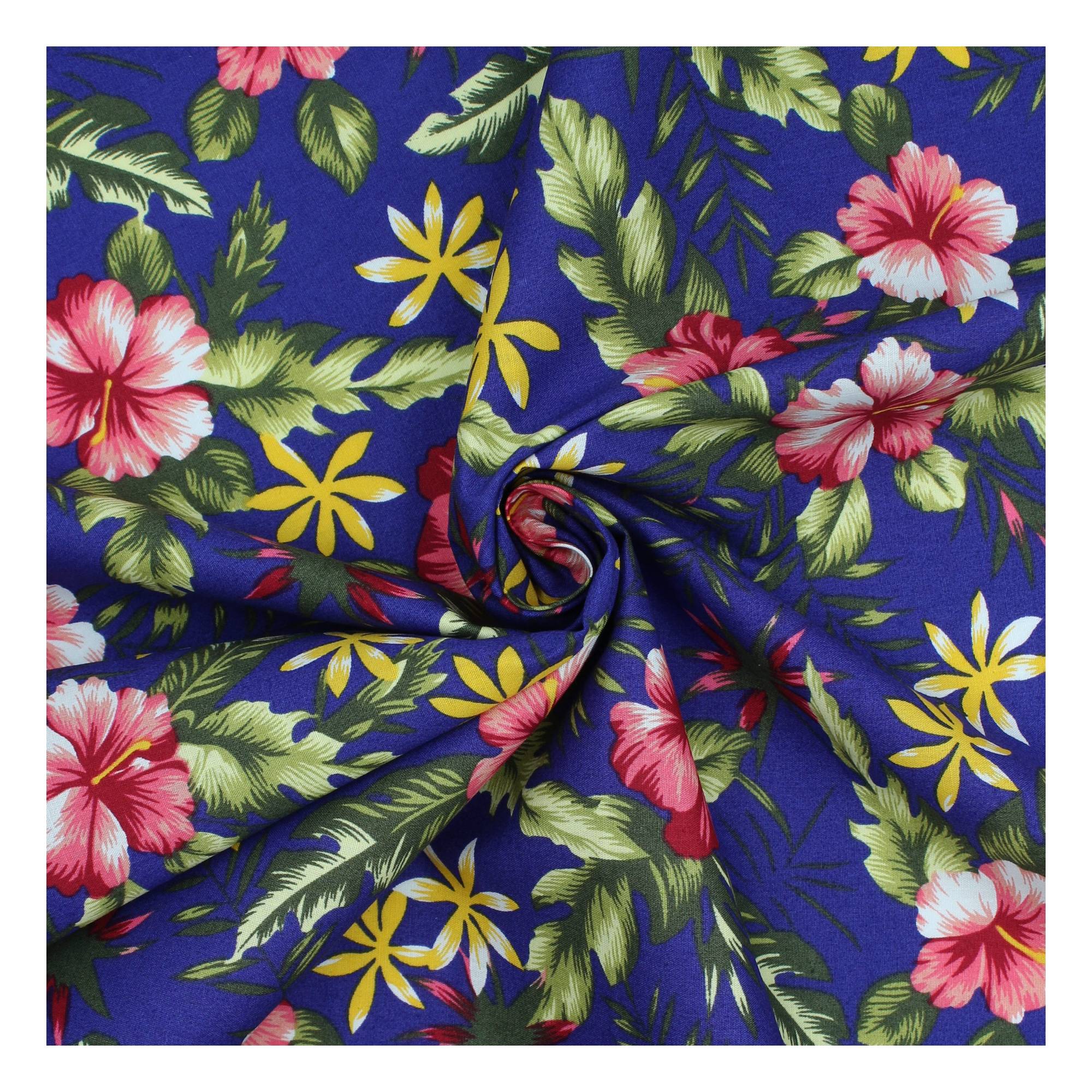 Purple Tropical Cotton Poplin Fabric by the Metre | Hobbycraft