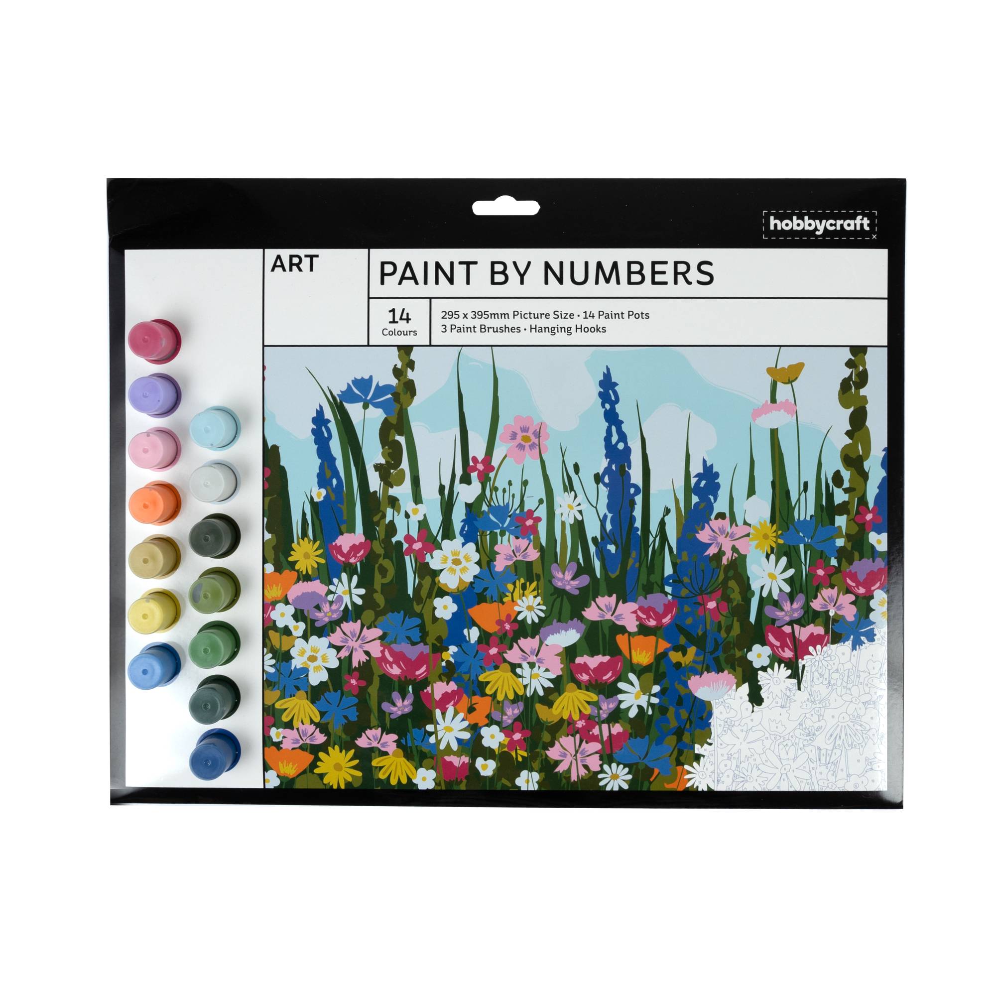 Paint by numbers for adults Colourful Meadow Flowers - Paint by