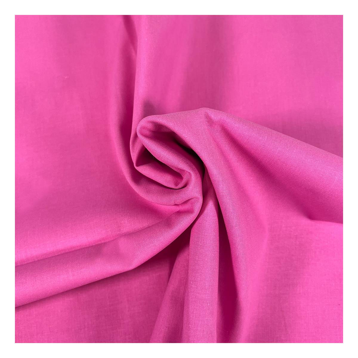 Bright Pink Organic Premium Cotton Fabric by the Metre | Hobbycraft