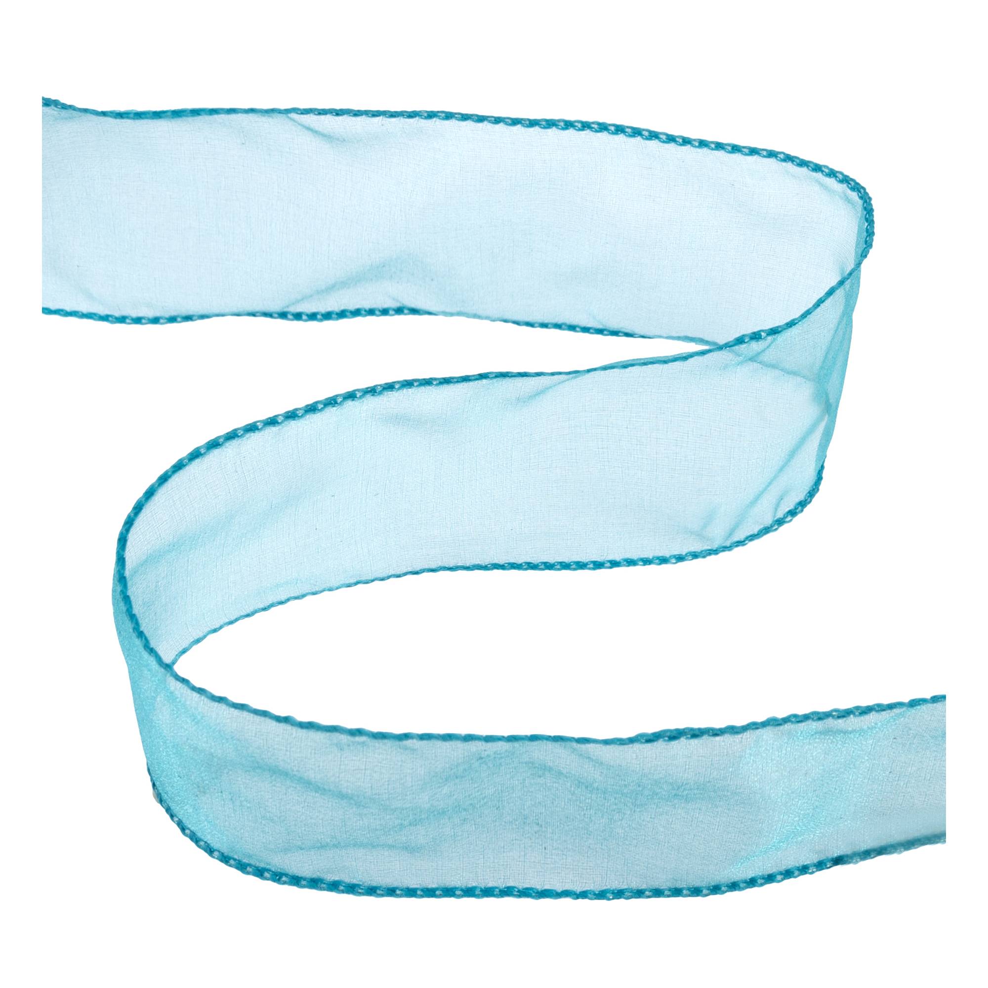 Blue Organza Ribbon, Turquoise Ribbon