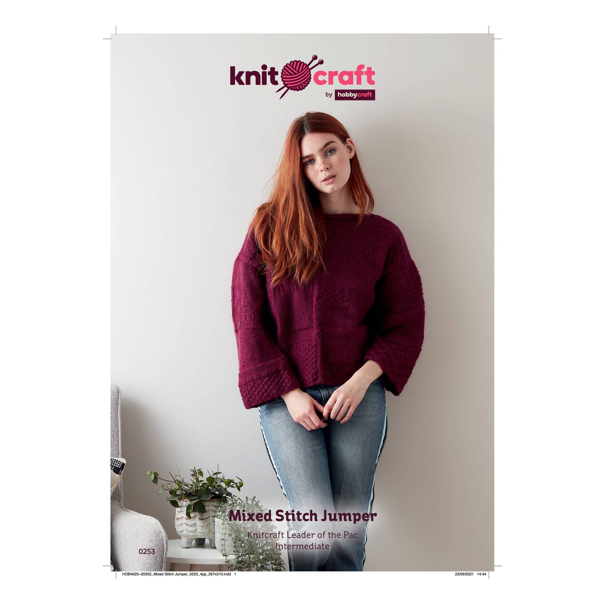 Buy Knitcraft Mixed Stitch Jumper Digital Pattern 0253 for GBP 2.30 |  Hobbycraft UK