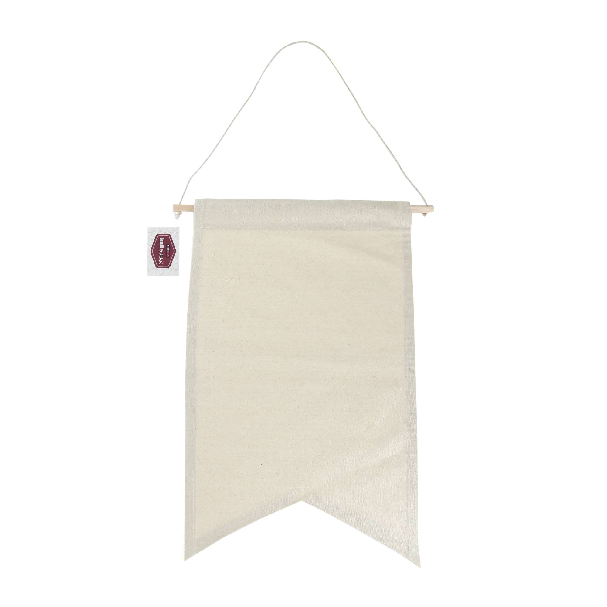 Natural Cotton Dovetail Canvas Banner 30cm x 50cm Hobbycraft