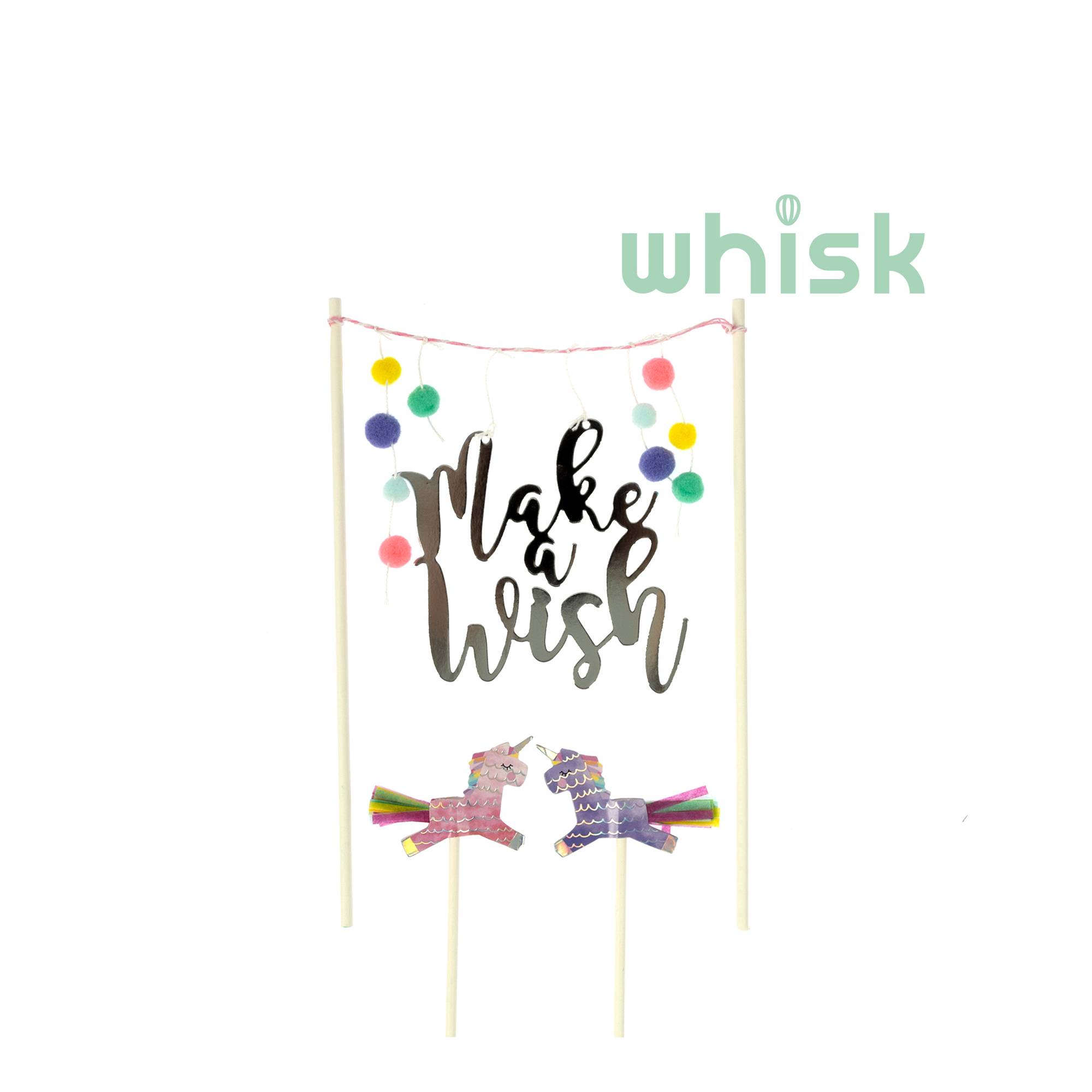 Whisk Make a Wish Cake Toppers 3 Pieces