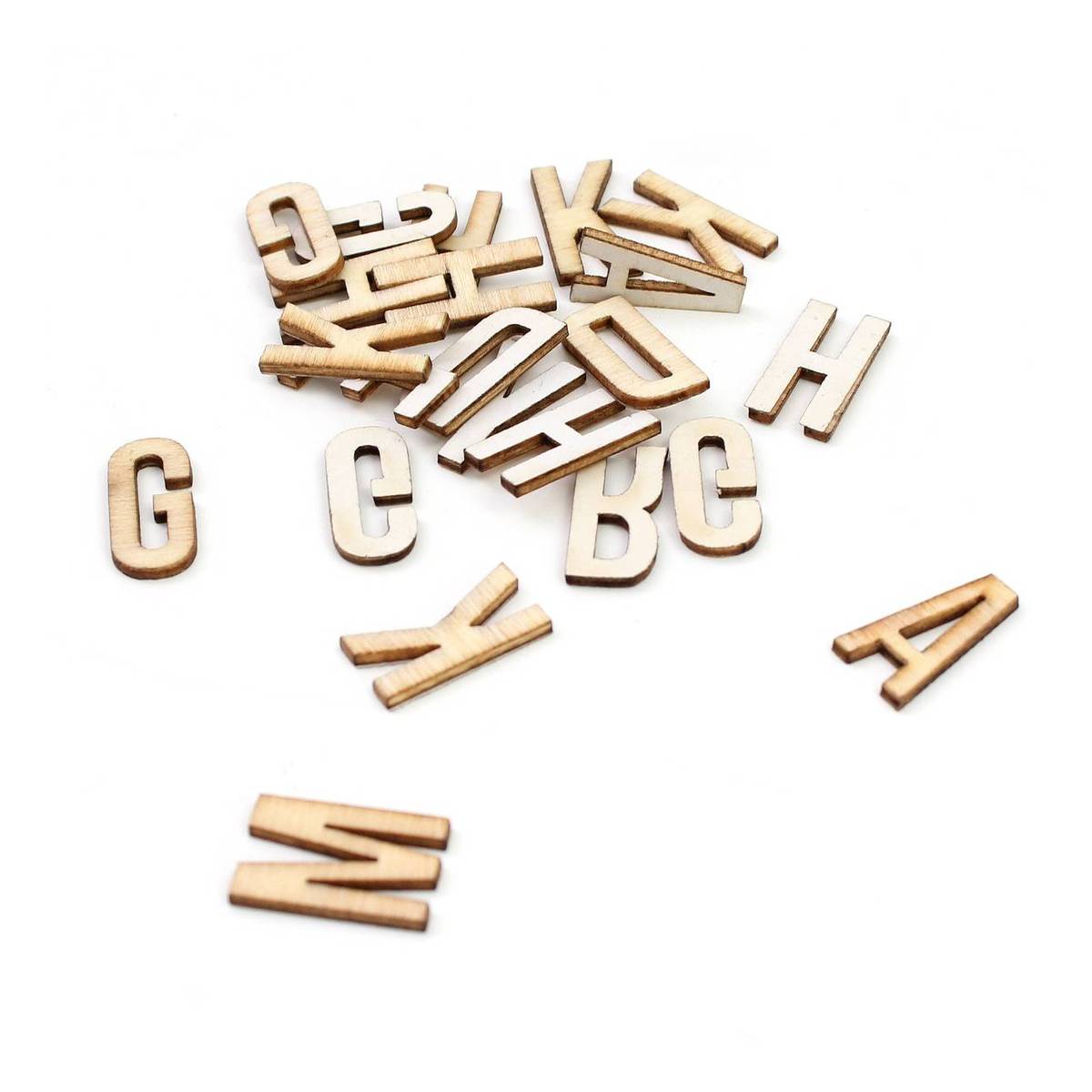 Bare Basics Adhesive Wooden Letters 200 Pack