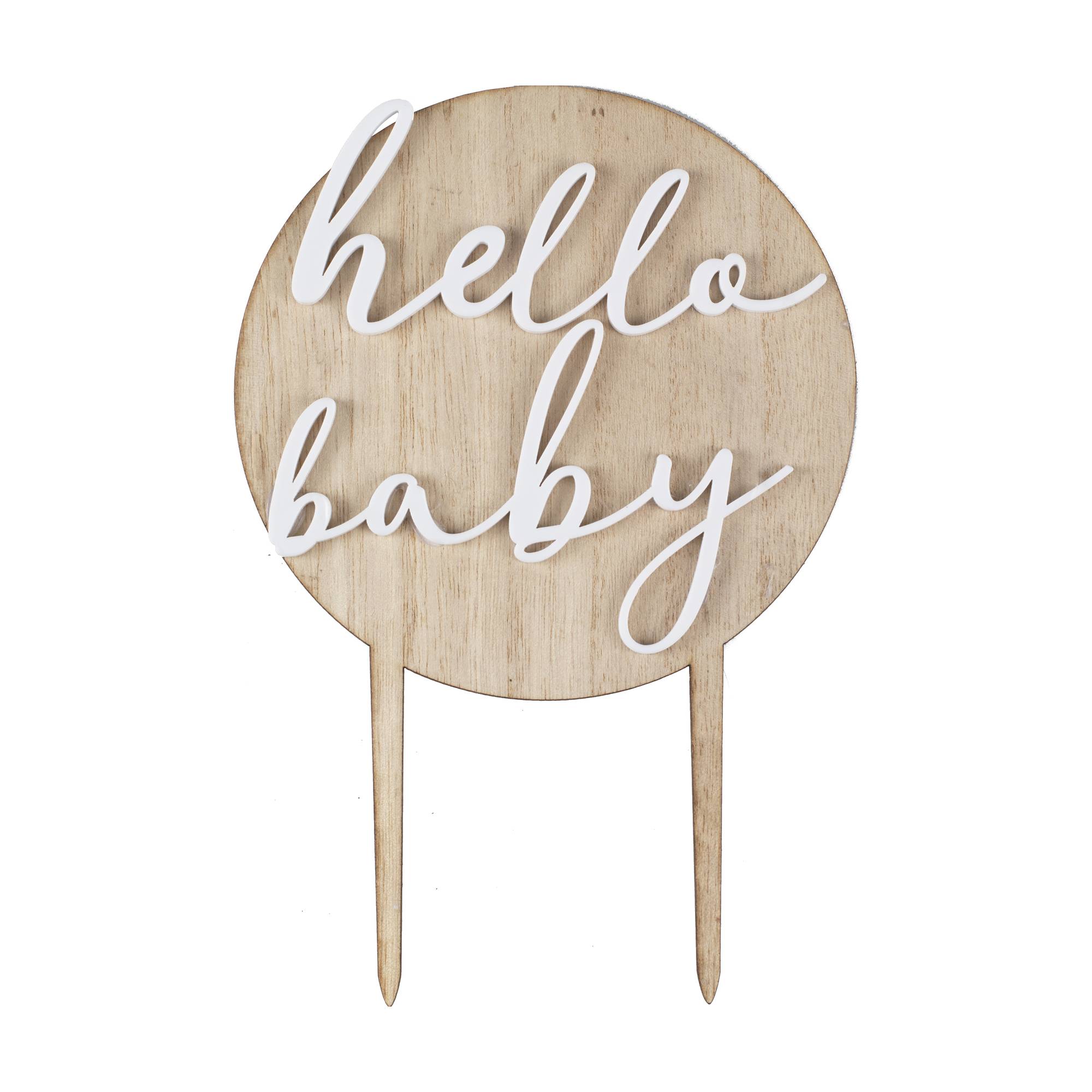 Hello baby hot sale cake topper